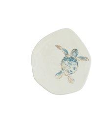 Tartaruga Turtle Salad Plate - Aqua