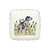 Wildlife Black Hunting Dog Square Platter