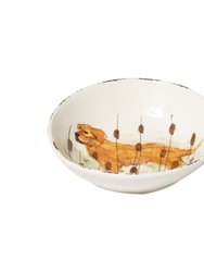 Wildlife Hunting Dog Pasta Bowl - Handpainted