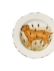 Wildlife Hunting Dog Salad Plate - Handpainted