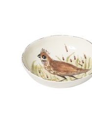 Wildlife Quail Pasta Bowl - Handpainted