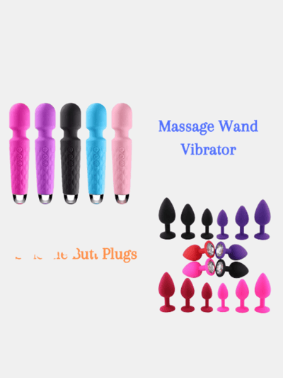 Vigor 20 Speed Waterproof Wand Vibrator Women Sex Toy And Silicone Butt Plugs product