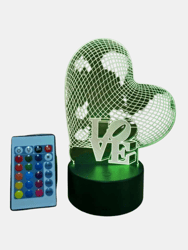 3D Illusion Lamp Color Changing With Remote Control Room Decor Gifts