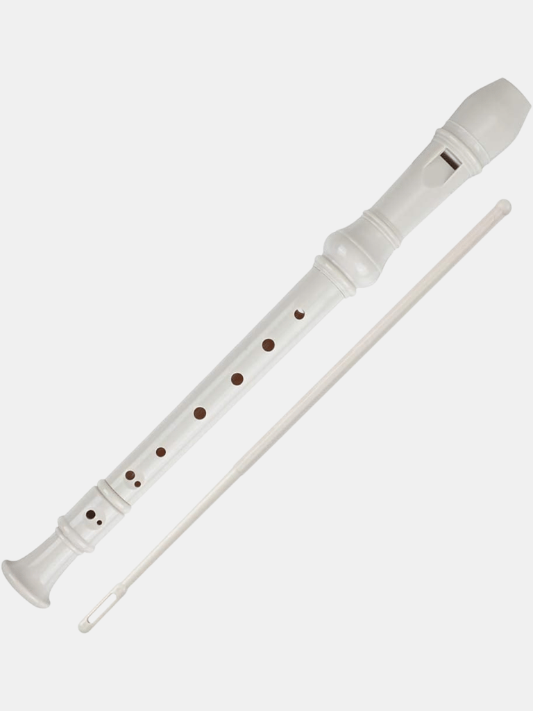 8 Hole ABS Clarinet German Style Treble Flute C Key For Kids Children 8 Holes Student Children Flute Recorders PP Material - Bulk 3 Sets - White