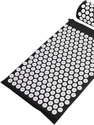 Acupuncture Mattress Mat Back Pain Relief and Neck Pain Relief - Black