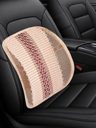 "Adjustable Back Support Cushion, Mesh Car Back Support For Car Home Office Chair Air Flow, Mesh Back Support Rest Support Cushion, Beige "