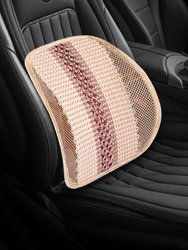 "Adjustable Back Support Cushion, Mesh Car Back Support For Car Home Office Chair Air Flow, Mesh Back Support Rest Support Cushion, Beige "