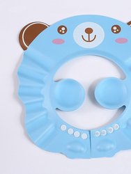 Adjustable Shower Cap For Kids With Ear Protection - Blue