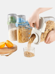 Airtight Food Storage Container, Grain Transparent Tank Cereal Dispenser For Rice Flour, Food & Liquid Storage