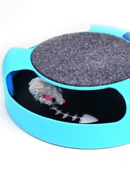 All Cats Interactive Cat Tunnel Toy Moving Mouse Rotating Smart Toys For Cat - Blue
