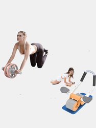 Automatic Rebound Abdominal Roller Wheel & Ab Wheel Slide 4 Wheel Roller With Resistance Band