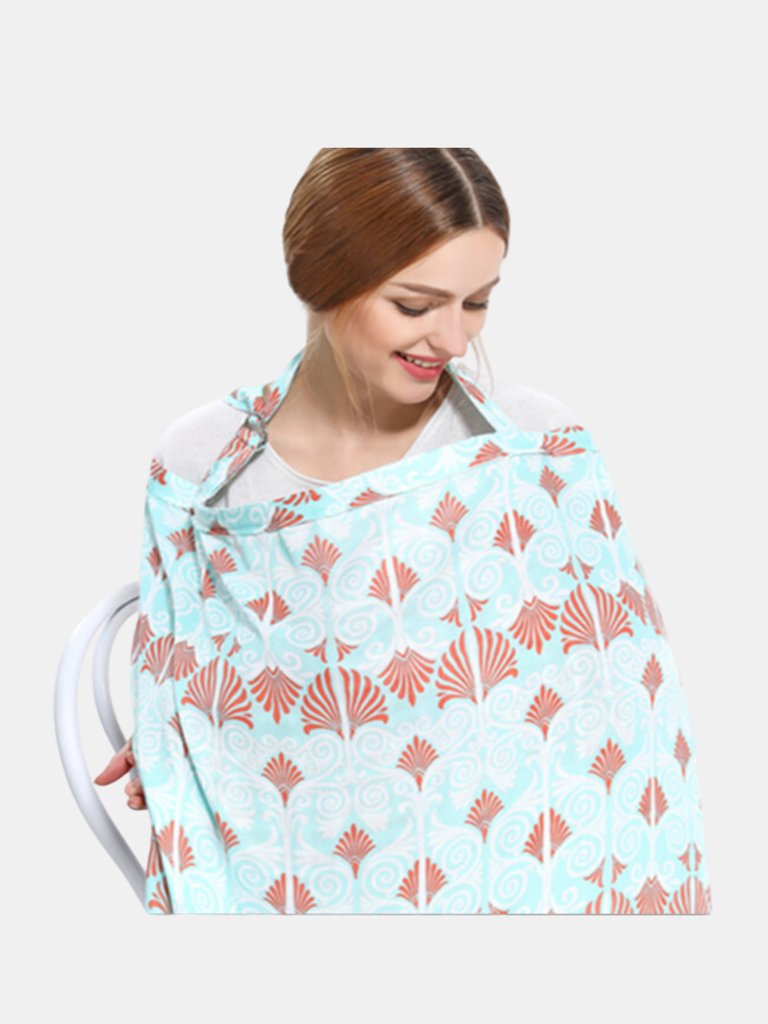 Baby Nursing Cover For Breastfeeding With Sewn-in Cloth - Multi