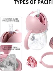 Baby Soft Spout Sippy Cups, Learner Cup With Removable Handles, Leak-Proof, Spill-Proof, A Straw Brush, Break-Proof Cups For Toddlers Infant