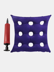 Back Support Cushion &  Waffle Cushion for Bed Pack - Purple