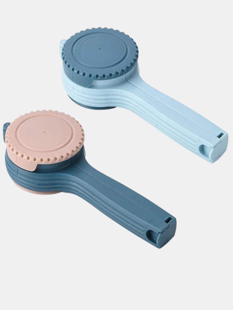 Bag Clips Plastic Removable Rotating Lid Large Discharge Nozzle Seal And Pour Food Storage Snack Bag Clips - Blue