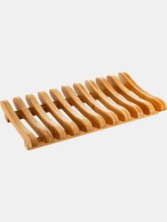 Bamboo Dish Drying Rack, 10 Slots Bamboo Cabinet Plate Stand Dish Drainer Wooden Plate Rack Pot Lid Holder Kitchen Dish Plate Organizer Bulk In 3 Sets