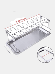 BBQ Chicken Drumsticks Rack Stainless Steel And BBQ Rib Rack Non Stick Rib Roast Rack