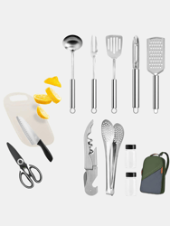 Camping Utensil Set Camping Kitchen Set Cookware 13 Pcs Accessories With Case