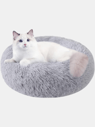 Cat Beds For Indoor Cats, 20" Dog Bed For Small Melium Large Dogs Washable-Round Pet Bed For Puppy And Kitten With Slip Resistant Bottom