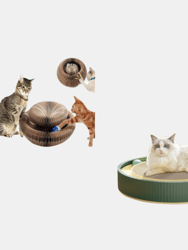 Cat Claw Board Foldable Cat Scratch Board & Cat Wheel Funy Scratching Board With Balls - Bulk 3 Sets