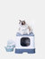 Cat Litterbox, Self Cleaning/Cat Supplies For Indoor Cats, Liners Elastic Grey Close Cat Litter Box Drawers Liding House Tilt With Scoop - Bulk 3 Sets