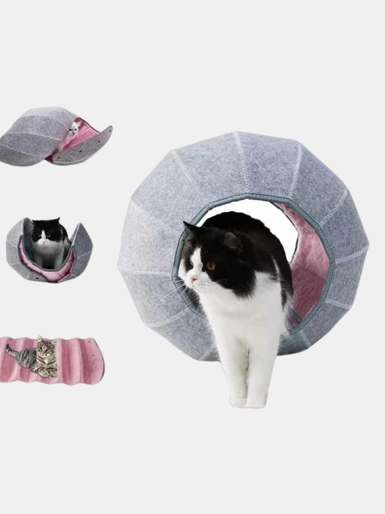 Cat Tunnel Foldable And Durable Household Comfortable And Scratch Resistant Nest for Dog and Cat - Bulk 3 Sets