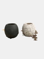 Ceramic Match Holder with Striker Pots