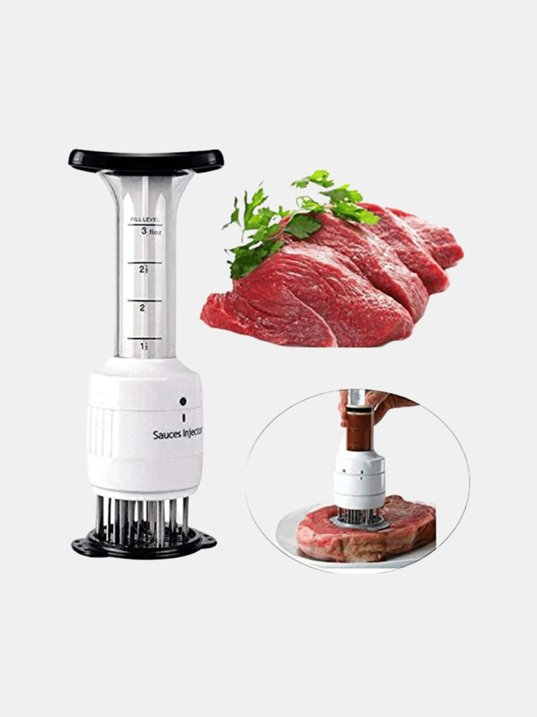 Chef Multifunctional Meat Tenderizer Needle Stainless Steel, Meat Injector Marinade Flavor Syringe Kitchen Tools - Bulk 3 Sets