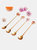 Coffee Spoons Silverware Flatware Cherry Blossom Handle Coffee Spoon Stainless Steel Cutlery Metal Serving Spoon - Bulk 3 Sets
