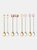 Coffee Spoons Silverware Flatware Cherry Blossom Handle Coffee Spoon Stainless Steel Cutlery Metal Serving Spoon - 4 Pcs Gold & Black