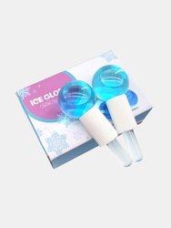 Cooling Ice Globes Facial Massager Tool Face Neck Lifting Body Cryo Sticks - 2 Pcs