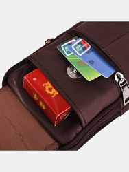 Crossbody Bag First Layer Vintage Waist Pack Perfect For Protecting Cell Phones, Cigarettes And Lighters - Bulk 3 Sets