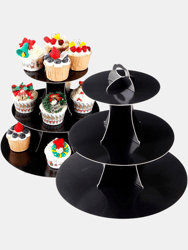 Cupcake Stand, Cake Stand holder, Tiered DIY Cupcake Stand Tower - Black