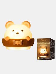 Cute Bear Night Light Girls Baby Boy Toddler Gifts Portable USB Charging Reading Sleeping Relaxing Kids Night Lamp - Bulk 3 Sets