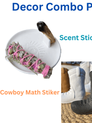Cute Cowboy Mathc Stiker & Scent Stick Holder Multi Pack