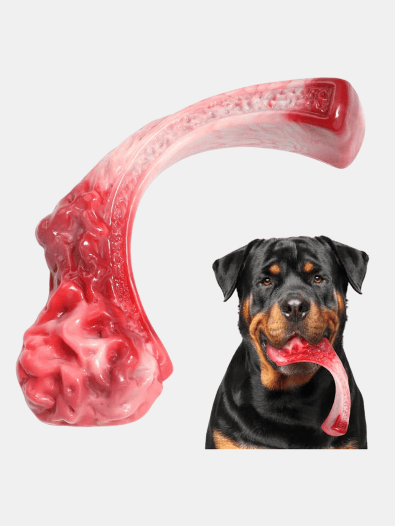 Dog Chew Toy Simulation Steak Shape Beef Flavor Nylon Indestructible Dog Bone Molar Toys