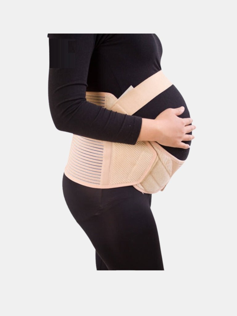 Dotted Grip Tourmaline Socks & Pregnancy Waist/Back/Abdomen Band, Belly Brace Combo Pack