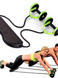 Double Ab Roller Wheel Fitness Abdominal Muscle Trainer