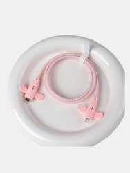 Durable Silicon Angel Wings Data Cable Protective Cover Charging Cable Anti-Break, Data Cable Protector - Multicolor, 4PCS - White