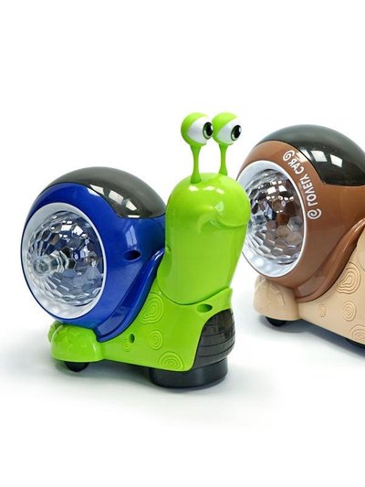 Vigor Educational Electric Lovely Walking Snail toy Music And Light Sensor Obstacles Avoidance Snail Lightup toys - Bulk 3 Sets product