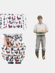 Egg Gathering Collection Apron, Poultry Farming Use, Chicken Duck Goose Egg Collecting Handy Tool, Multi Pocket Clothes - Bulk 3 Sets
