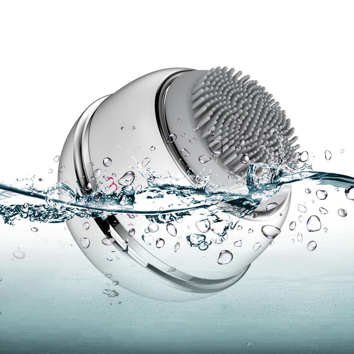 Vigor Electric Rechargeable Sonic Scrubber Silicone Facial Cleansing Brush