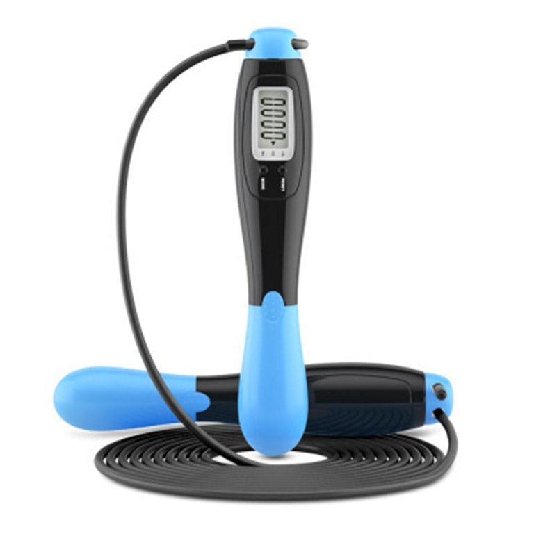 Electronic Digital Cordless Jump Ropes For Calorie Consumption Fitness Body Building Exercise - Blue