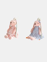Flower Skirt Couple Rabbit Doll Plush Toy Long Legs (Bulk 3 Sets)