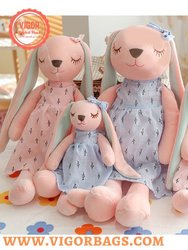 Flower Skirt Couple Rabbit Doll Plush Toy Long Legs