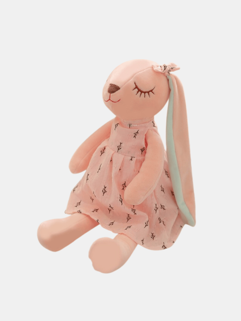 Flower Skirt Couple Rabbit Doll Plush Toy Long Legs - Pink Dress