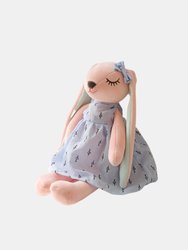 Flower Skirt Couple Rabbit Doll Plush Toy Long Legs - Blue Dress