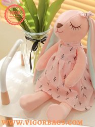 Flower Skirt Couple Rabbit Doll Plush Toy Long Legs