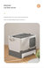 Foldable Cat Litter Box With Lid Kitty Toilet Top Entry Enclosed Cat Potty Anti/Splashing Covered Drawer - Bulk 3 Sets