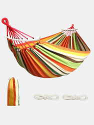 Folding Double Hanging Nylon Wholesale Swing Portable Outdoor Camping Hammock Canvas Hammock Bed - Orange